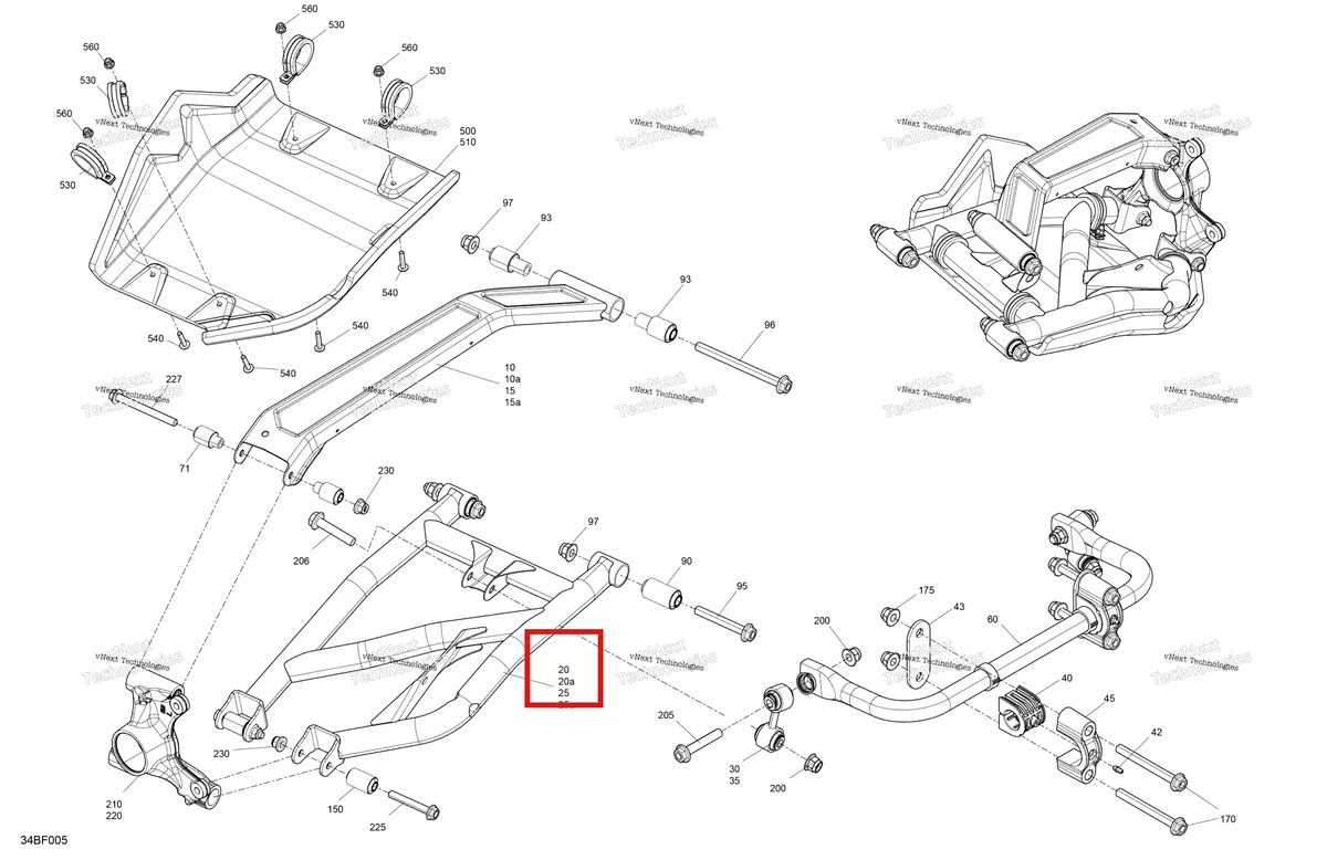 Деталь 706005538 на схеме узла 2026 Can-Am Maverick Sport - 1000R EFI - XRC - 7BTA - Hybrid White Pearl - 64