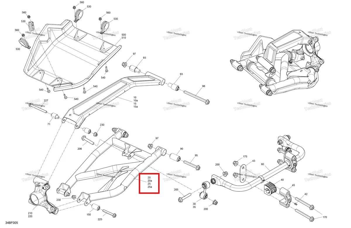 Деталь 706005539 на схеме узла 2026 Can-Am Maverick Sport - 1000R EFI - XRC - 7BTA - Hybrid White Pearl - 64
