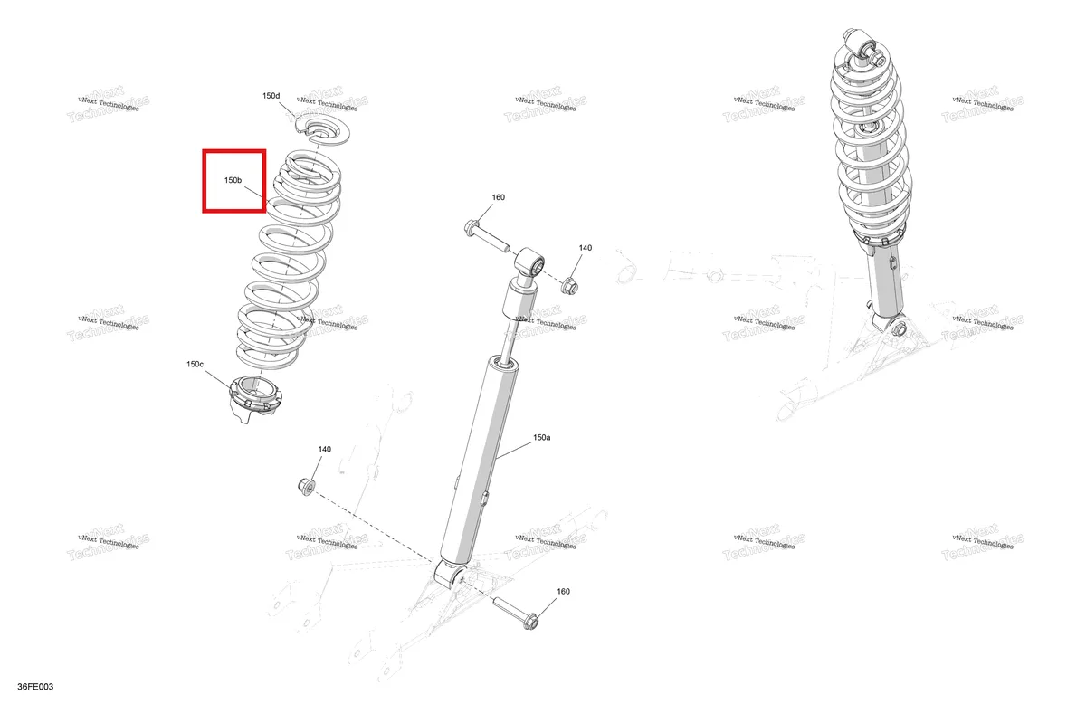 Деталь 706005841 на схеме узла 2025 Can-Am OUTLANDER - 4X4 - XMR - 700 - 1SSA - Legion Red Suspension - Rear Shocks