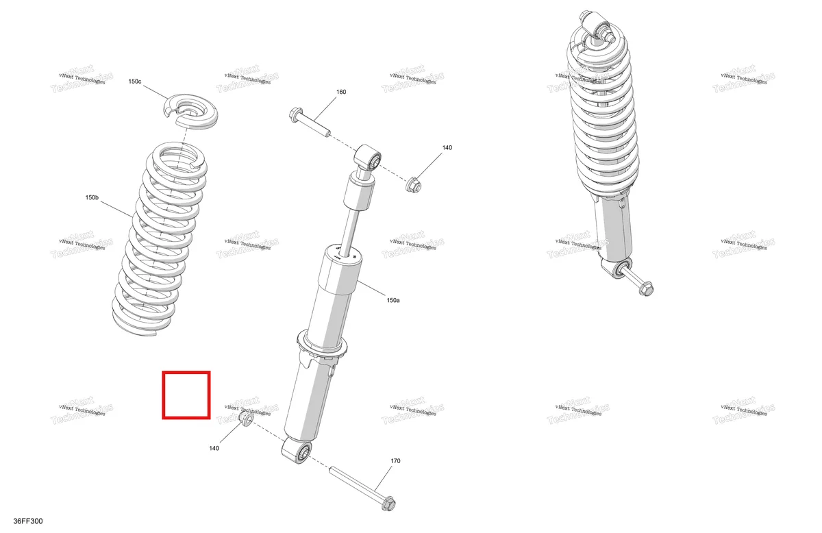 Деталь 706006344 на схеме узла 2026 Can-Am OUTLANDER - 4X4 - DPS - 1000R - 4DTA - Granite Grey Suspension - Rear Shocks