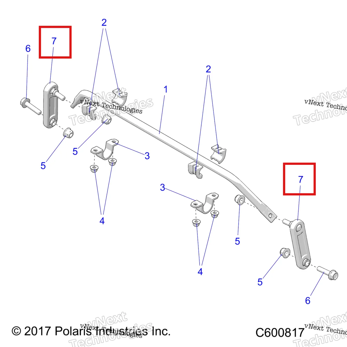 Деталь 7061162 на схеме узла Suspension, Sway Bar, Race S27tlc8rs