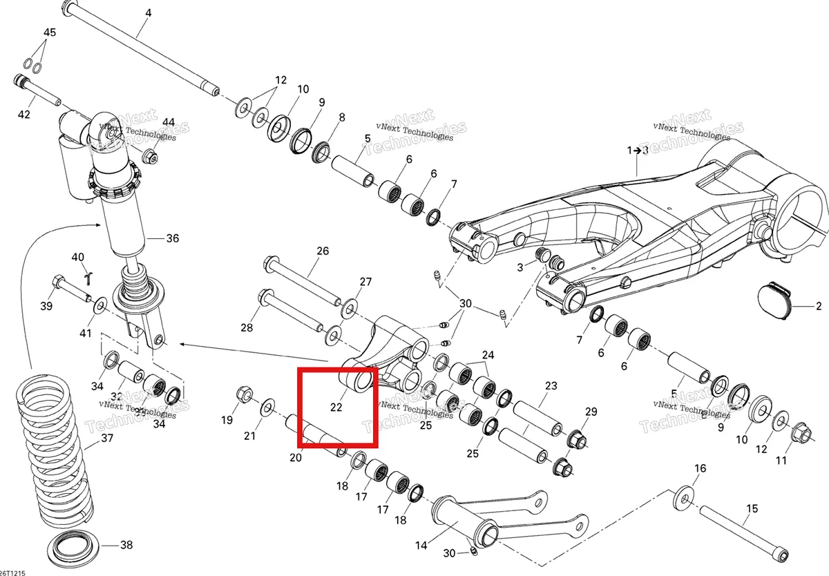 Деталь 706200465 на схеме узла 2015 Can-Am DS 450EFI STD Rear Suspension
