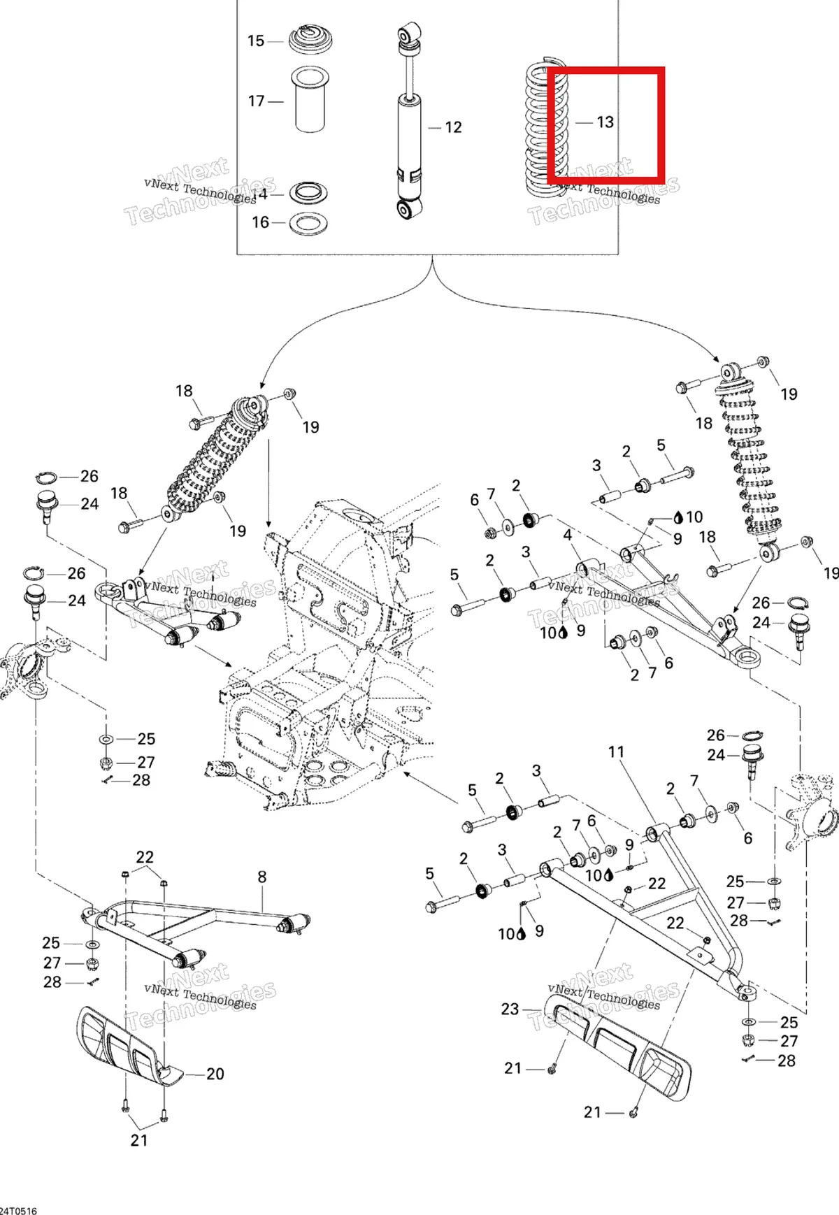 Деталь 706200472 на схеме узла Front Suspension