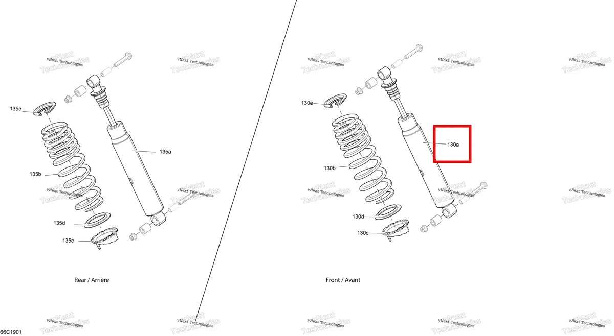 Деталь 706200782 на схеме узла 2019 Can-Am Commander 800R EFI Shocks - Dps