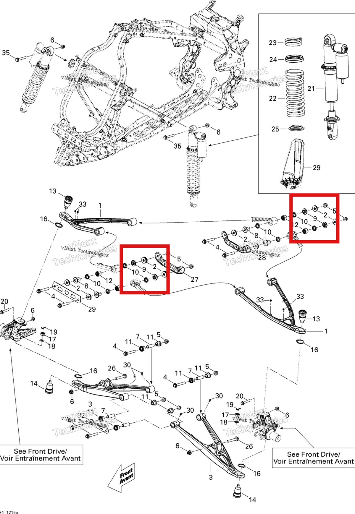 Деталь 706200889 на схеме узла 2015 Can-Am DS 450EFI XXC, XMX Front Suspension Xxc
