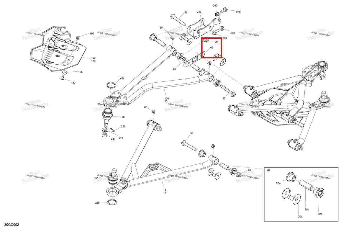 Деталь 706200998 на схеме узла 2023 Can-Am Outlander MAX 450 EFI - STD Suspension - Front Components
