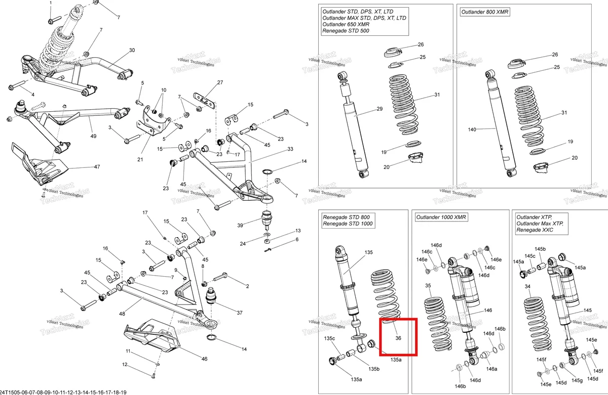 Деталь 706201268 на схеме узла 2015 Can-Am RENEGADE 1000 EFI Front Suspension