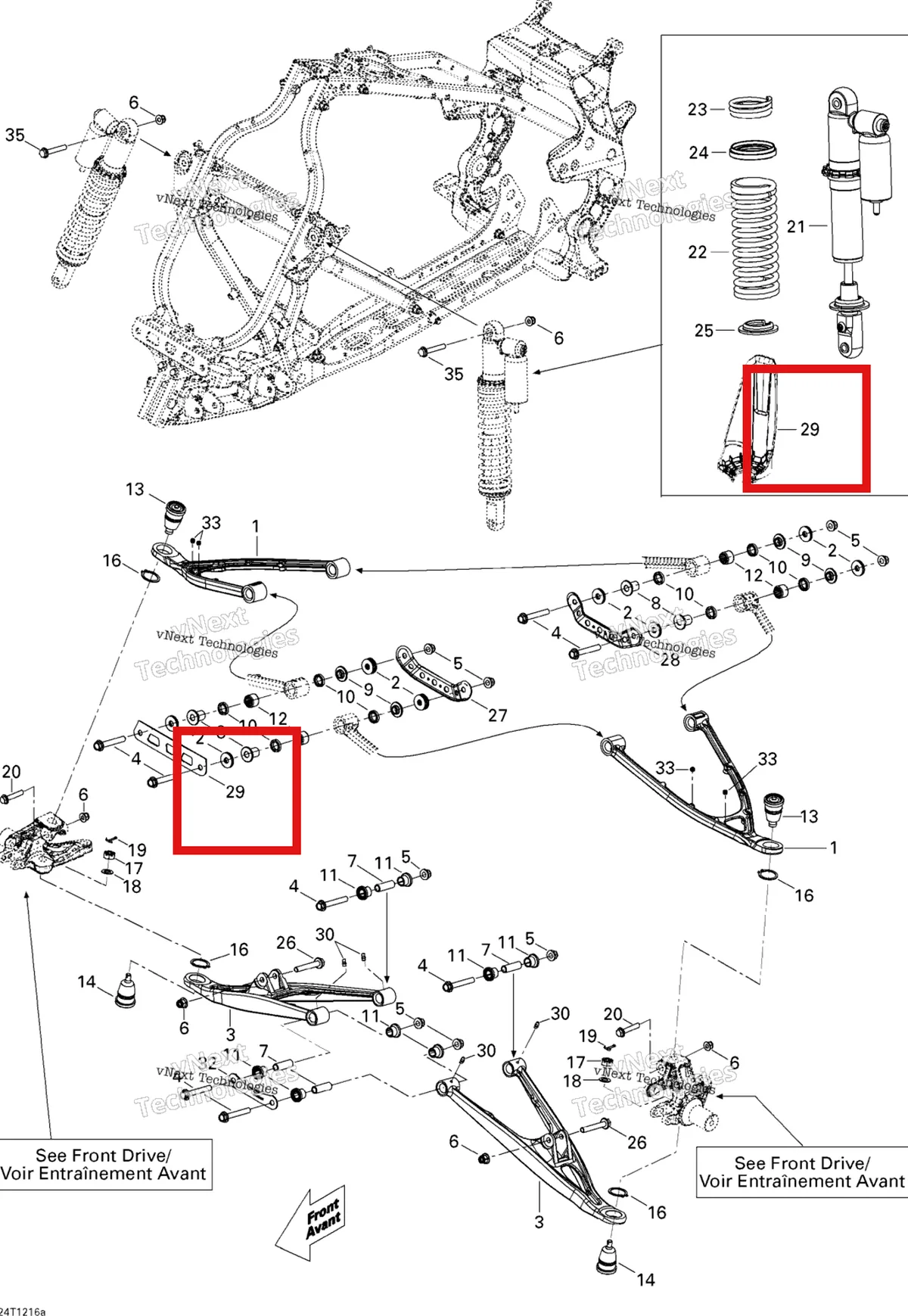 Деталь 706201286 на схеме узла 2015 Can-Am DS 450EFI XXC, XMX Front Suspension Xxc