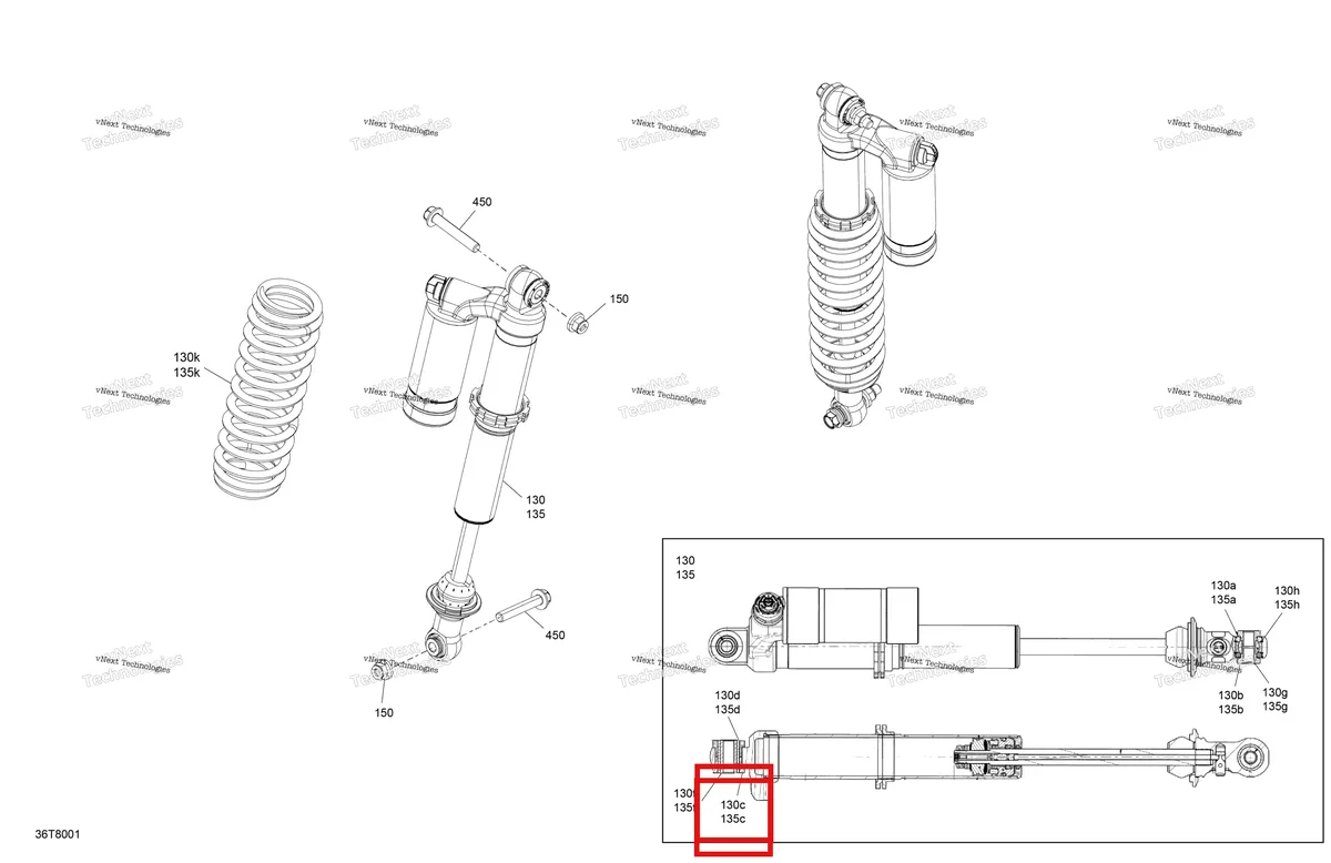 Деталь 706201648 на схеме узла 2018 Can-Am OUTLANDER - 4X4 - XXC - 1000R - 1XJA - Sunburst Yellow Suspension - Rear Shocks