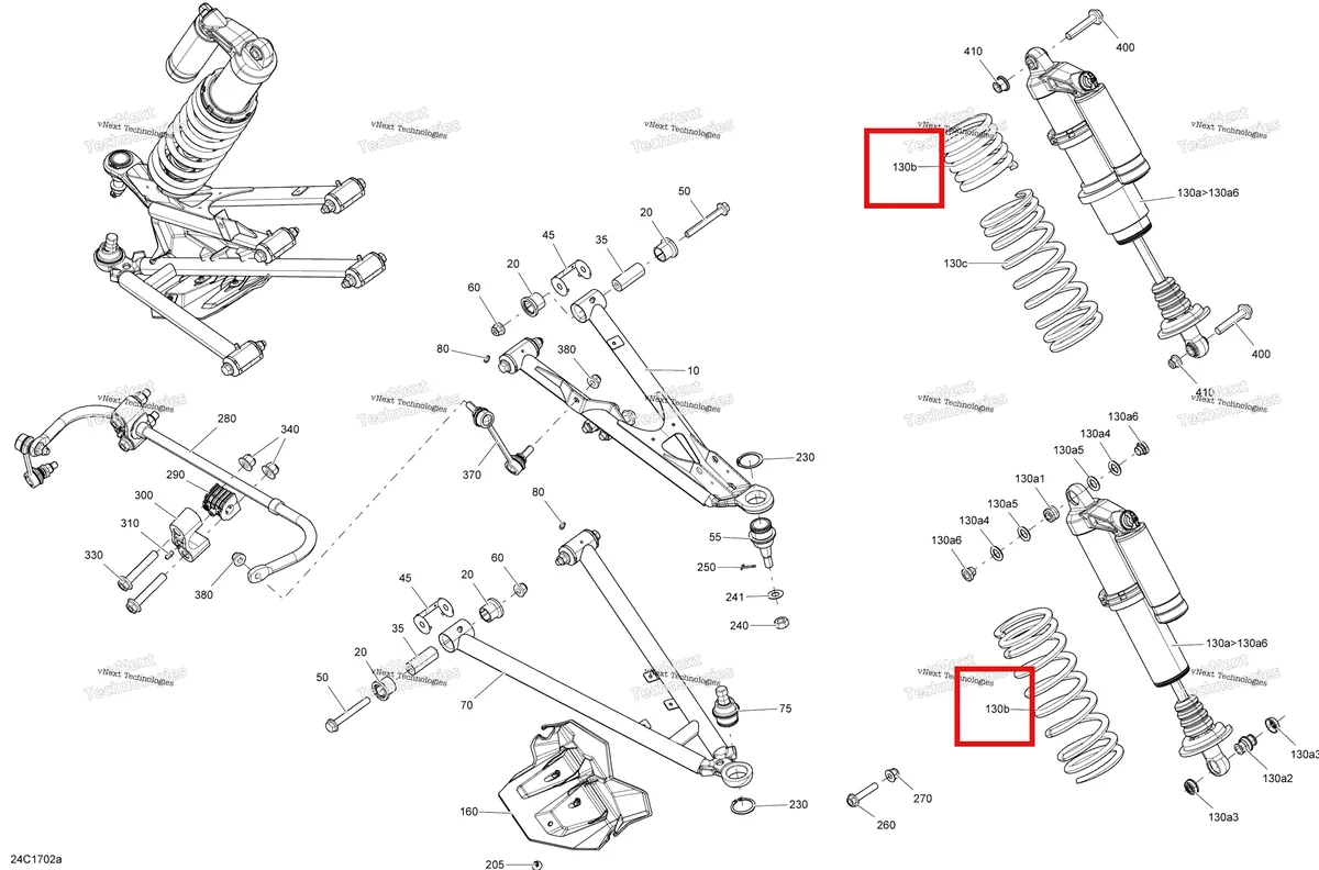 Деталь 706201715 на схеме узла 2017 Can-Am Maverick Front Suspension - All Models