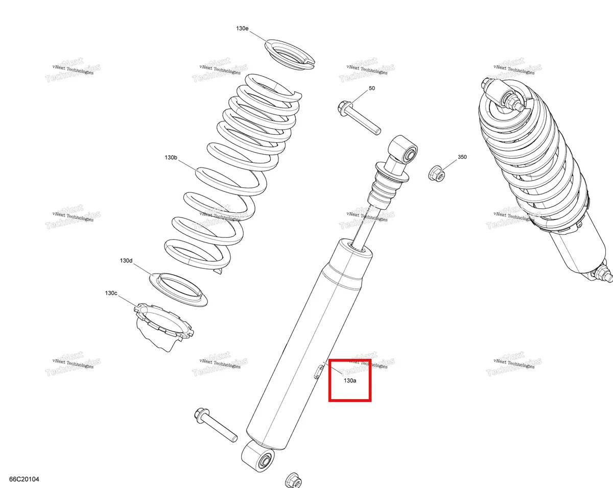 Деталь 706201758 на схеме узла 2020 Can-Am Commander MAX 800R EFI Front Shocks - Dps