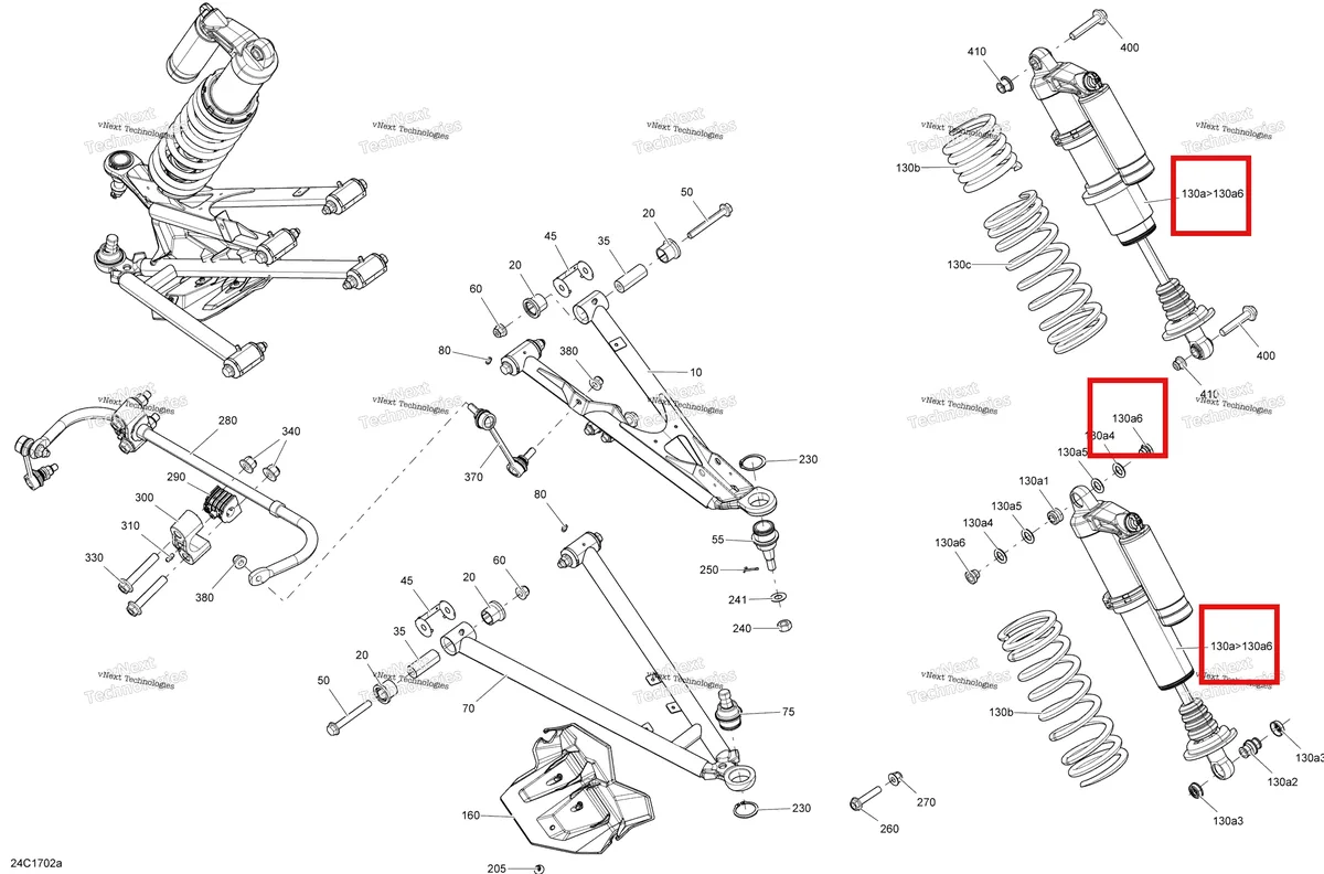 Деталь 706202249 на схеме узла 2017 Can-Am Maverick Front Suspension - All Models