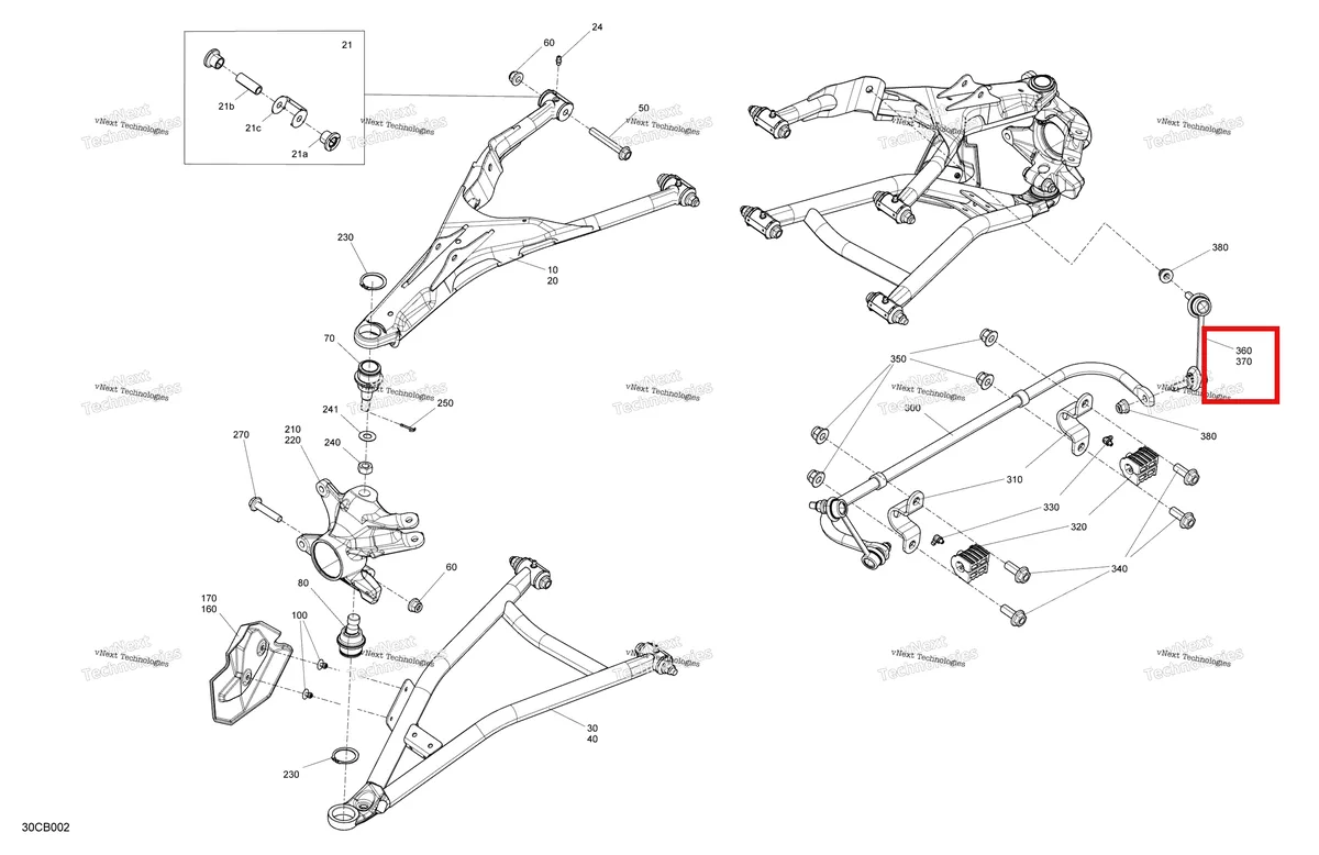 Деталь 706202539 на схеме узла 2022 Can-Am Traxter HD10 - XMR - CE Suspension - Front Components