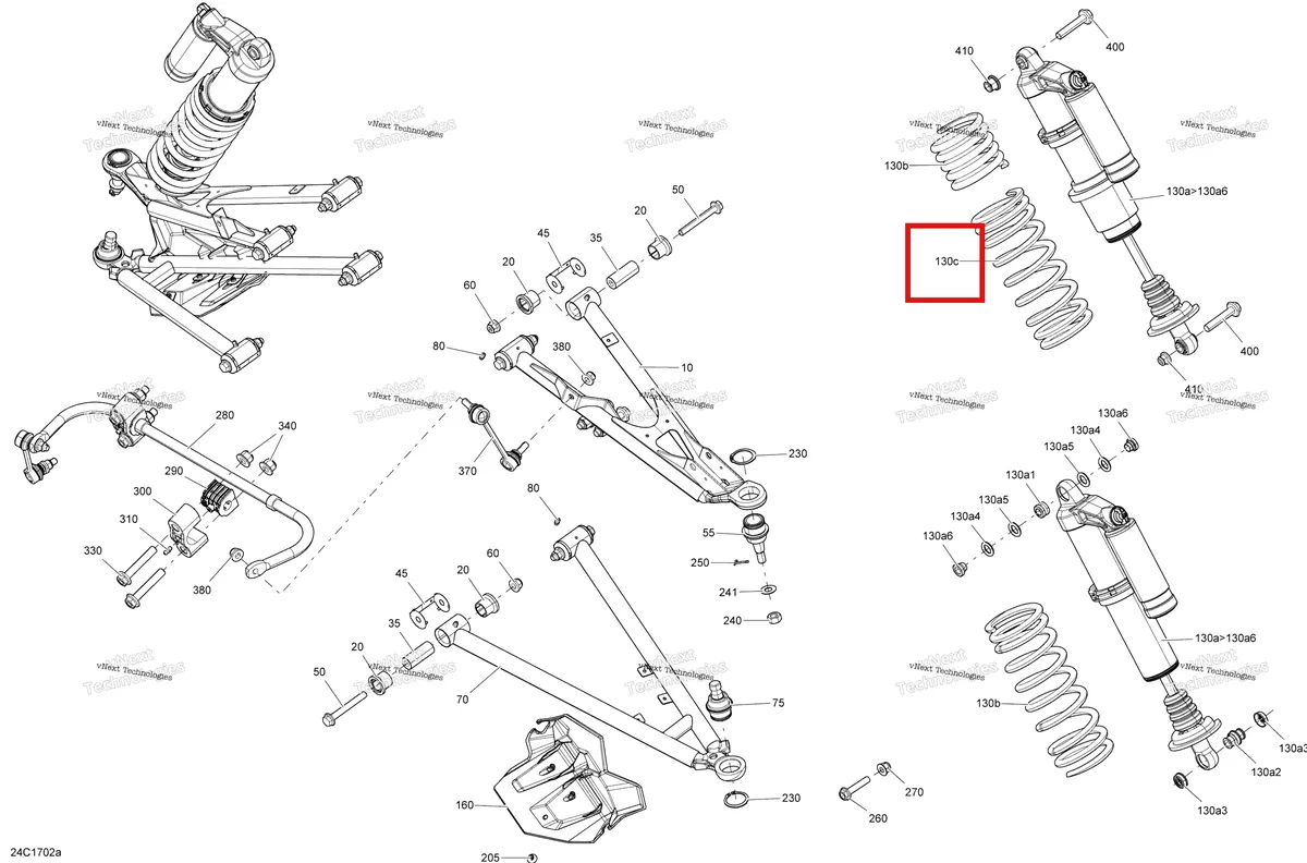 Деталь 706202613 на схеме узла 2017 Can-Am Maverick Front Suspension - All Models