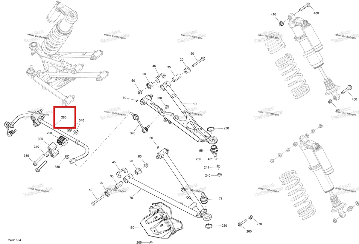 Деталь 706202687 на схеме узла 2018 Can-Am MAVERICK Front Suspension Maverick