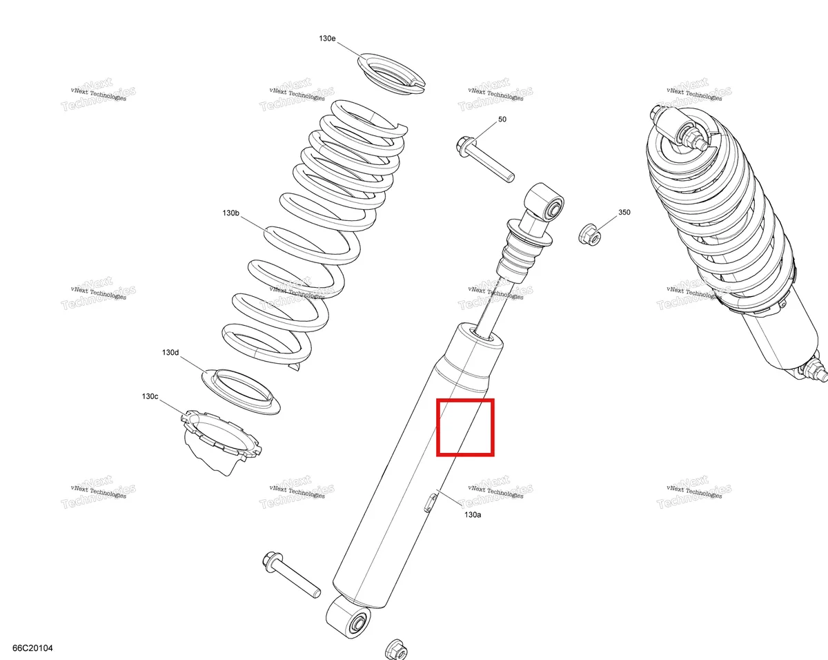 Деталь 706202774 на схеме узла 2020 Can-Am Commander MAX 1000R EFI Front Shocks - Xt - Boreal Green