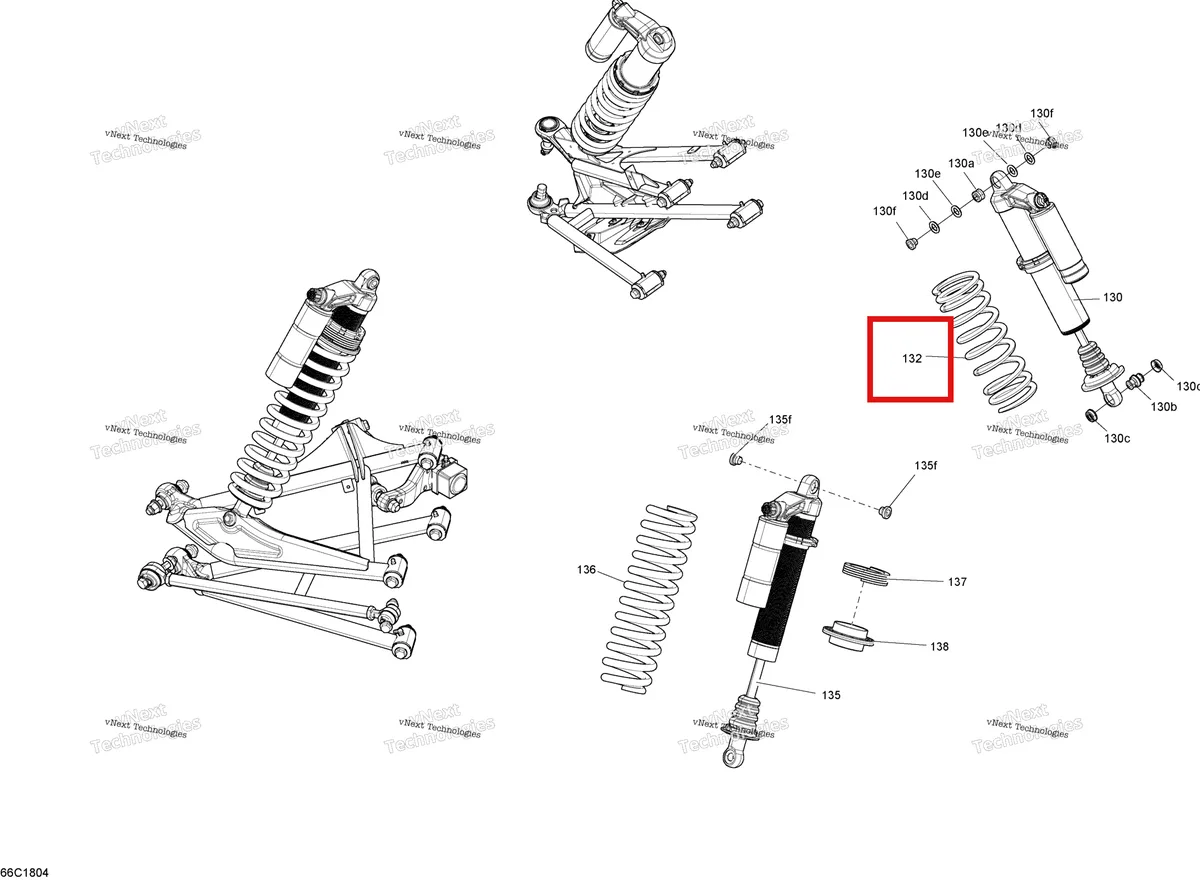 Деталь 706202775 на схеме узла 2018 Can-Am MAVERICK Shocks Maverick - Package Dps