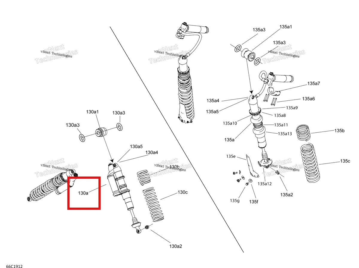 Деталь 706202859 на схеме узла 2019 Can-Am Maverick MAX Turbo R Shocks - Xrs