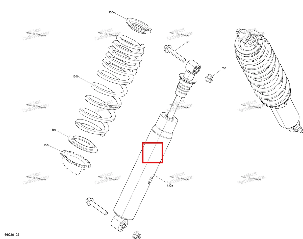 Деталь 706202997 на схеме узла 2020 Can-Am Commander 800R EFI Front Shocks - Xt - Boreal Green