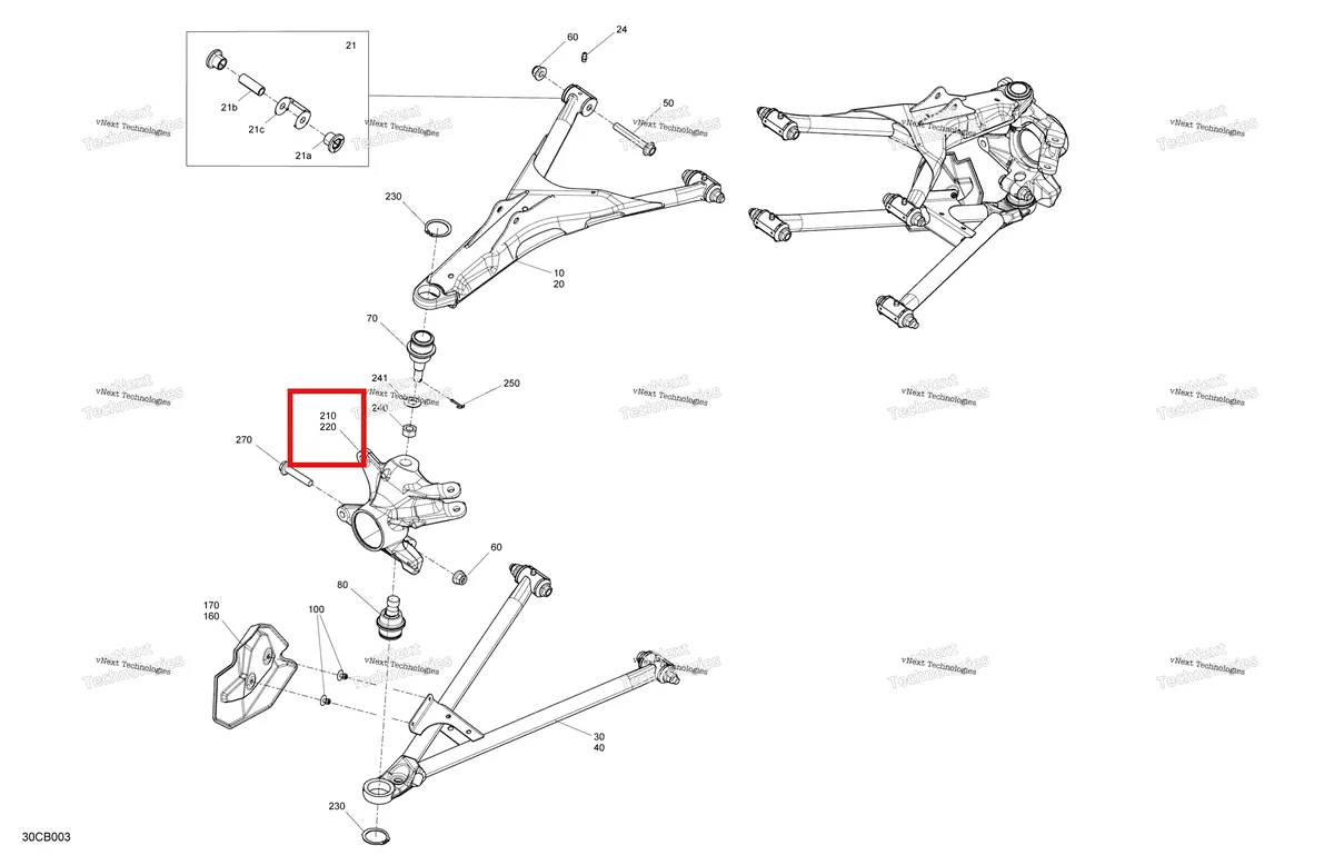 Деталь 706203097 на схеме узла 2022 Can-Am Traxter HD9 - DPS - CE Suspension - Front Components