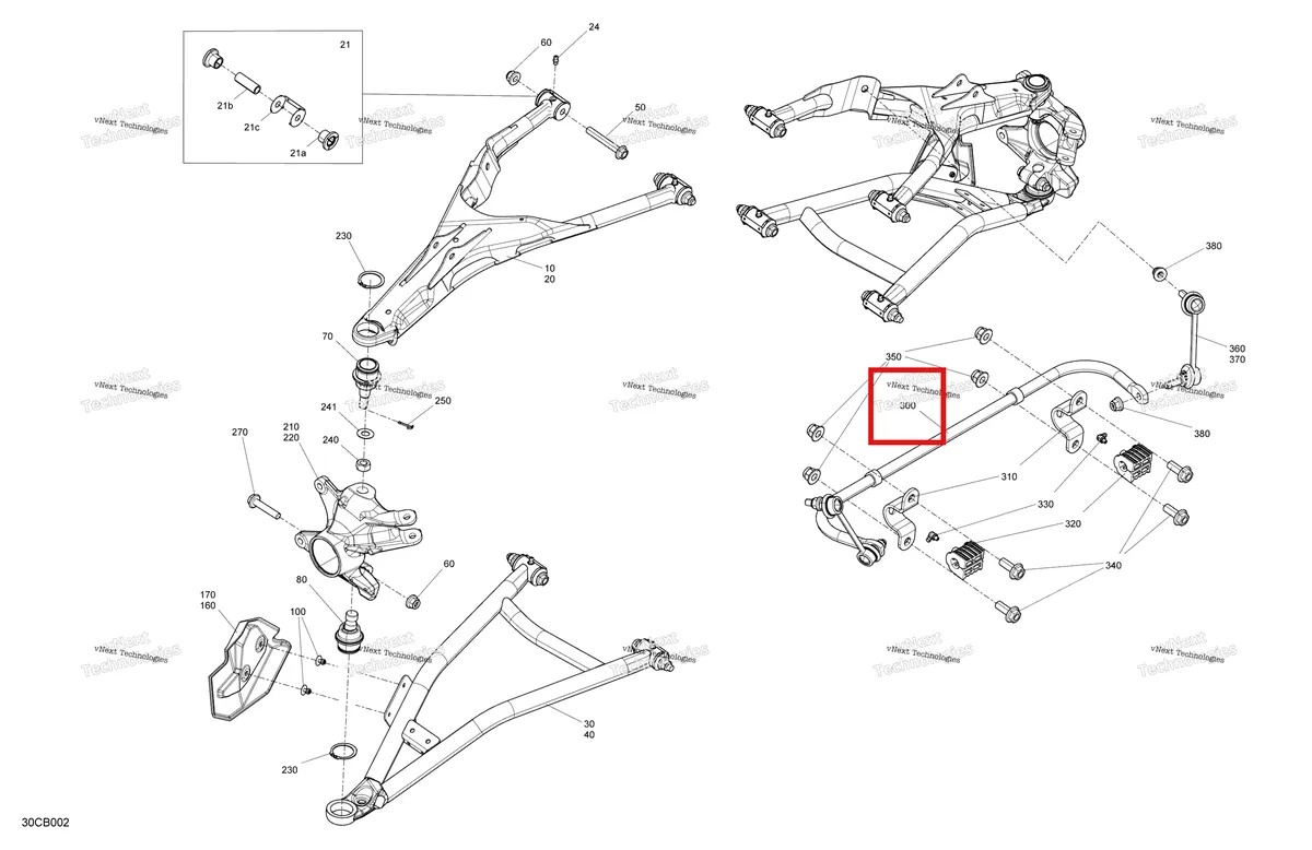 Деталь 706203167 на схеме узла 2022 Can-Am Traxter HD10 - XMR - CE Suspension - Front Components