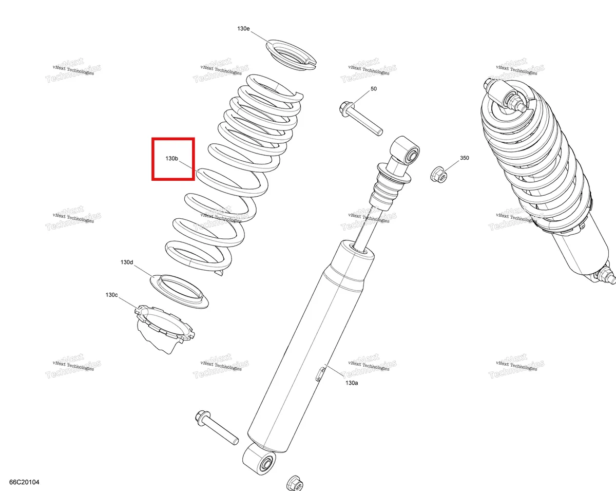 Деталь 706203184 на схеме узла 2020 Can-Am Commander MAX 800R EFI Front Shocks - Dps