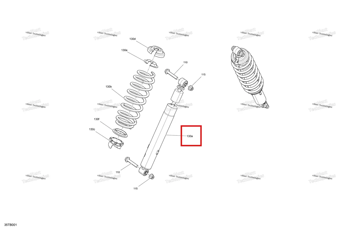 Деталь 706203204 на схеме узла 2022 Can-Am Outlander MAX 850 EFI - XT Suspension - Front Shocks