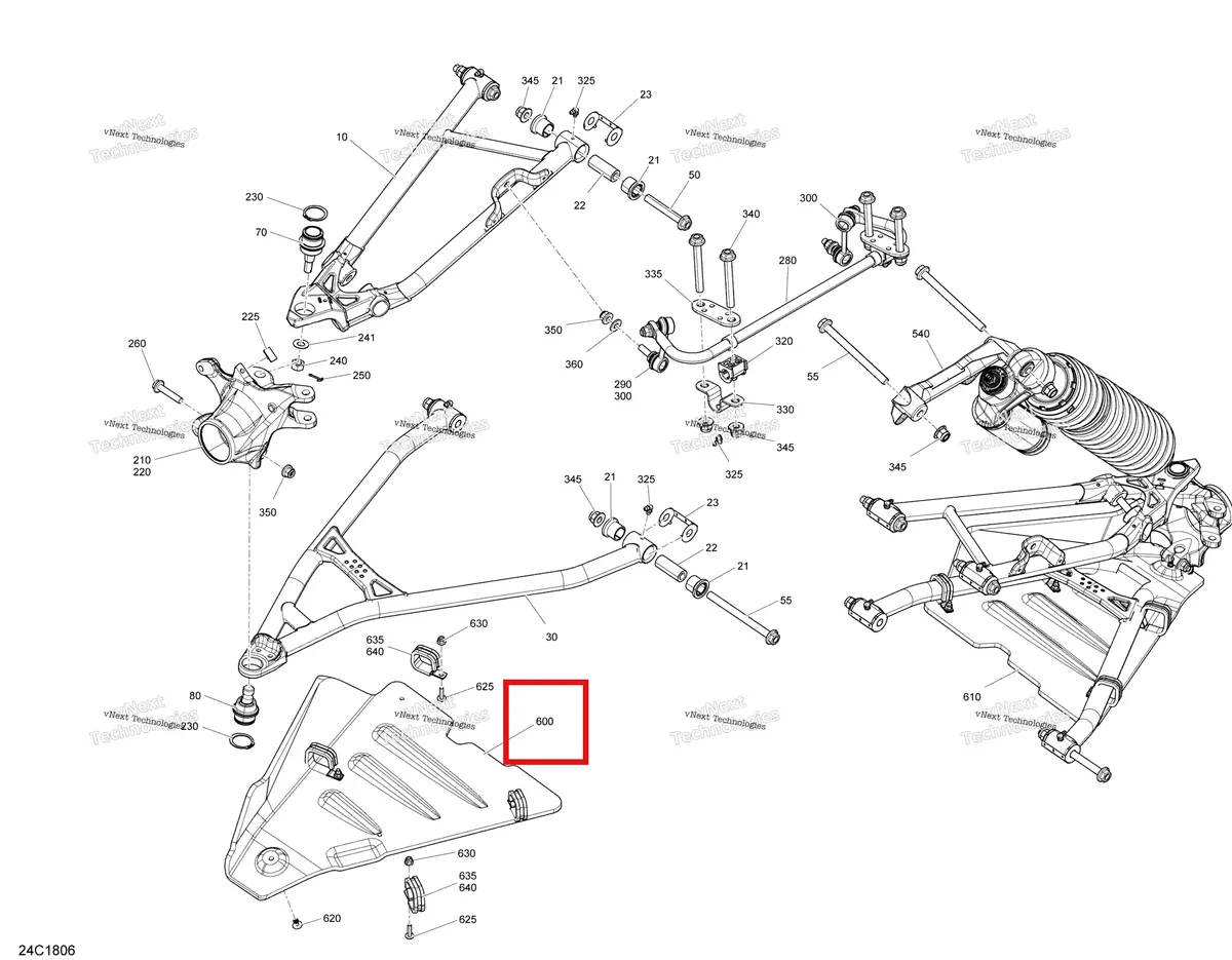 Деталь 706203383 на схеме узла 2018 Can-Am Maverick X3 Turbo - XRC Front Suspension Xrc