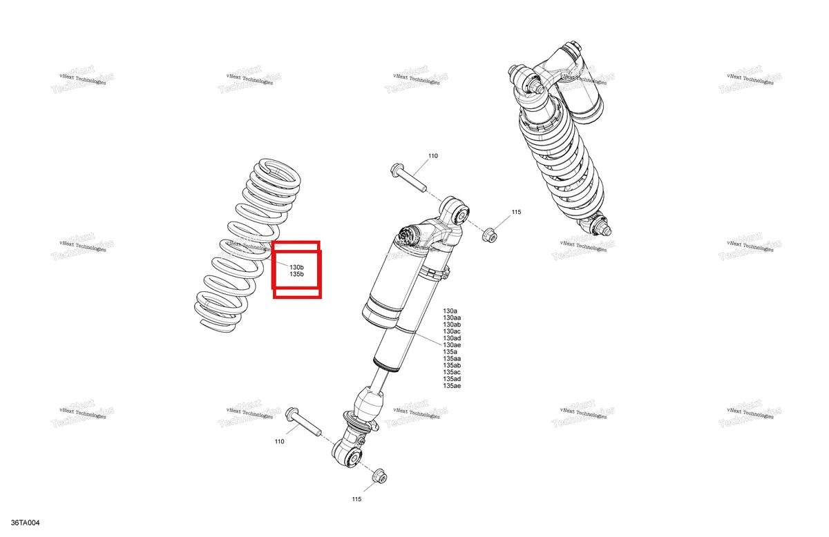 Деталь 706203419 на схеме узла 2021 Can-Am Renegade 1000R EFI - XXC - CE Suspension - Front Shocks
