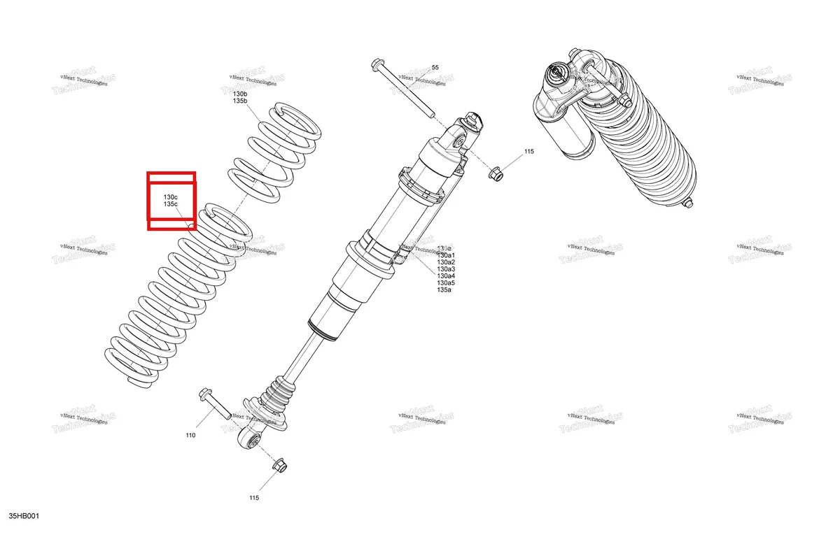 Деталь 706203471 на схеме узла 2022 Can-Am Maverick Turbo RR - DS - CE Suspension - Front Shocks