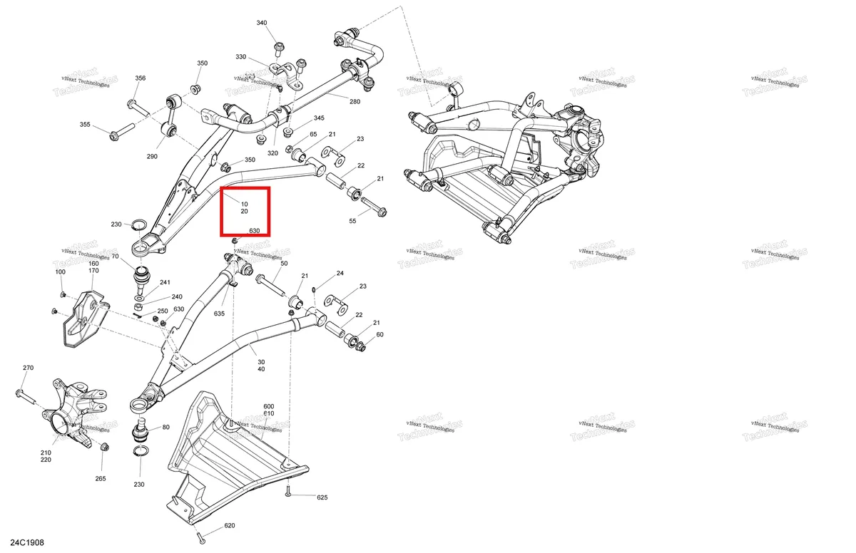 Деталь 706203485 на схеме узла 2019 Can-Am Maverick Sport 1000R - XRC Front Suspension - 1000R - Package Xrc