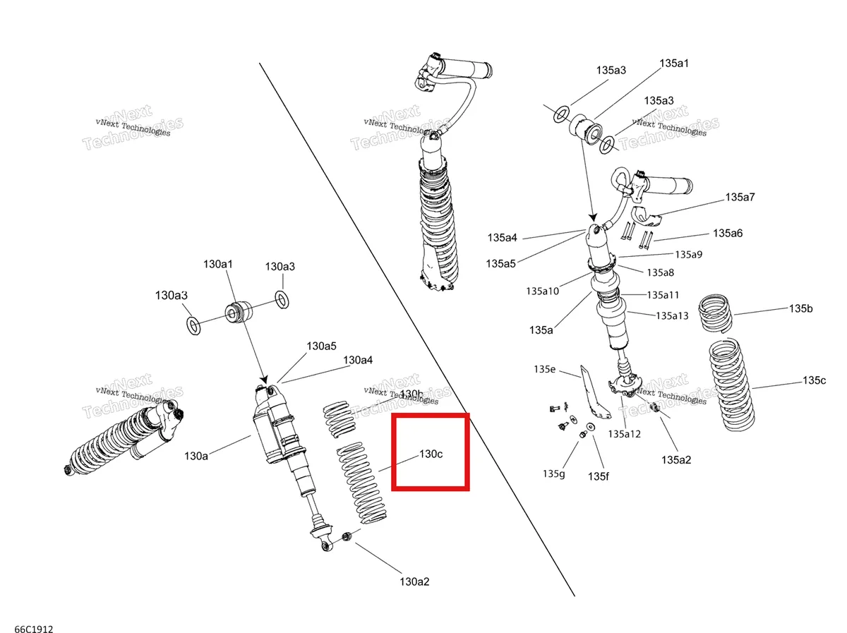 Деталь 706203510 на схеме узла 2019 Can-Am Maverick MAX Turbo R Shocks - Xrs