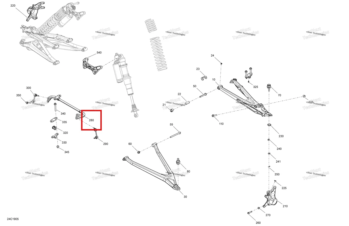 Деталь 706203639 на схеме узла 2019 Can-Am Maverick Turbo R Front Suspension - Turbo R - Std
