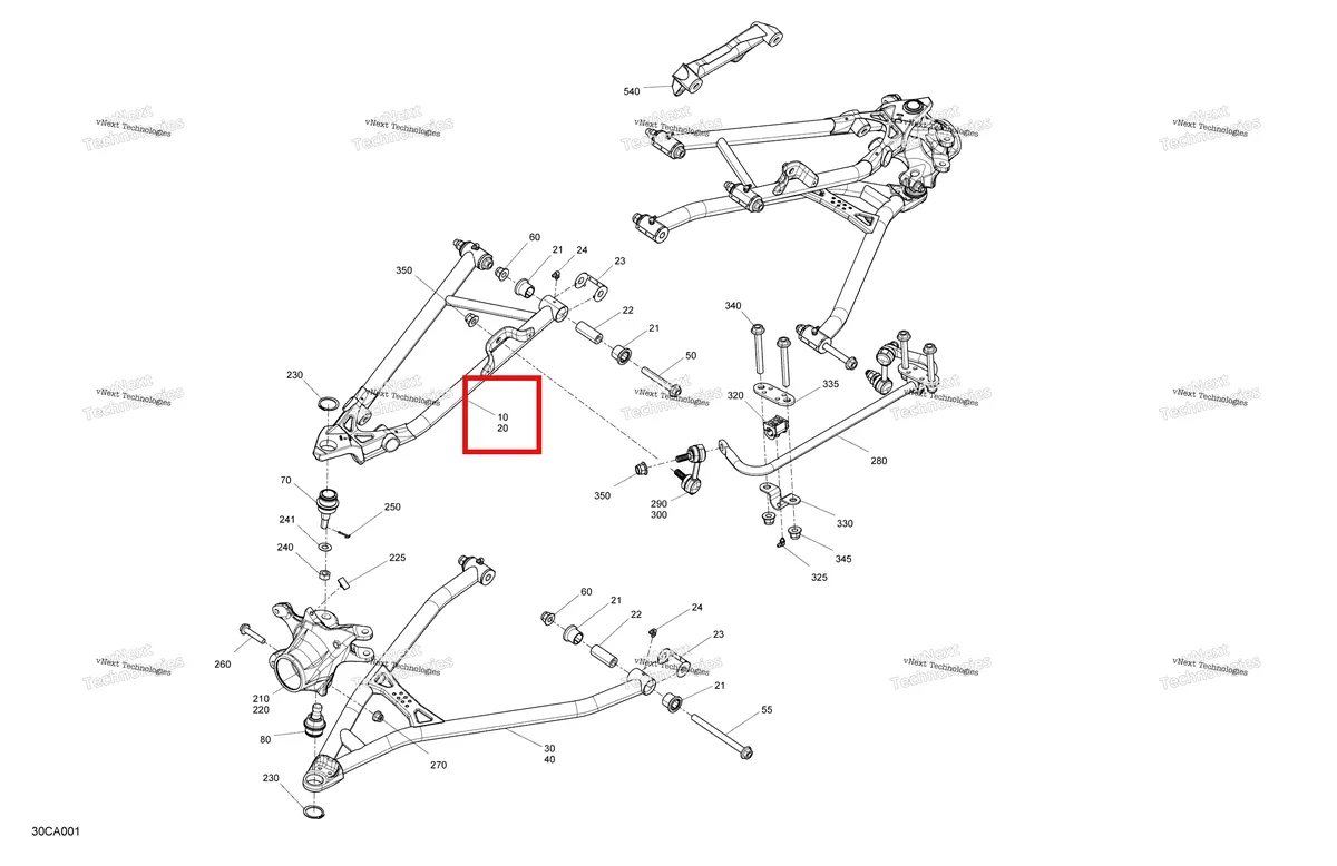 Деталь 706203653 на схеме узла 2021 Can-Am Maverick Turbo R - DS - CE Suspension - Front