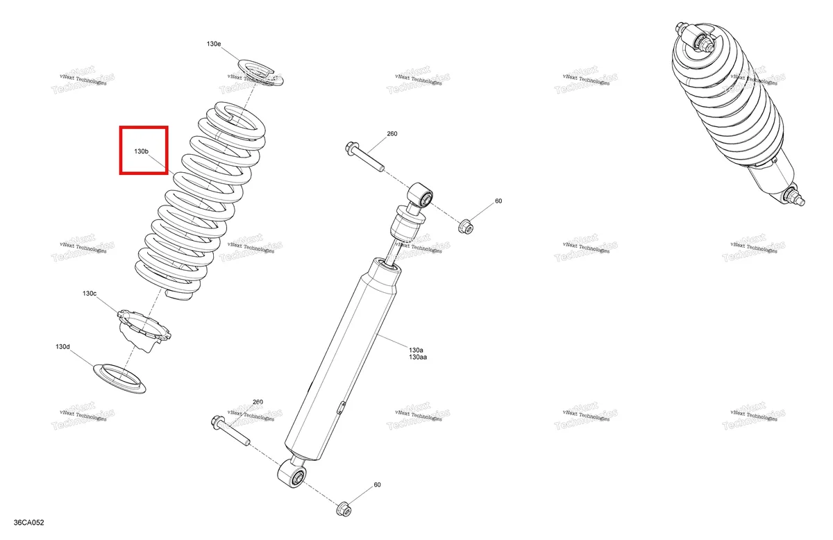 Деталь 706203795 на схеме узла 2021 Can-Am Traxter HD10 - XMR - CE Suspension - Front Shocks