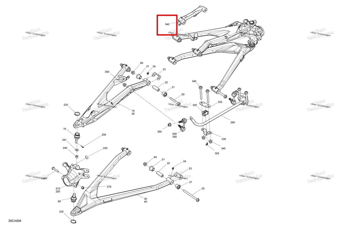 Деталь 706203854 на схеме узла 2021 Can-Am Maverick Turbo RR - XMR Suspension - Front