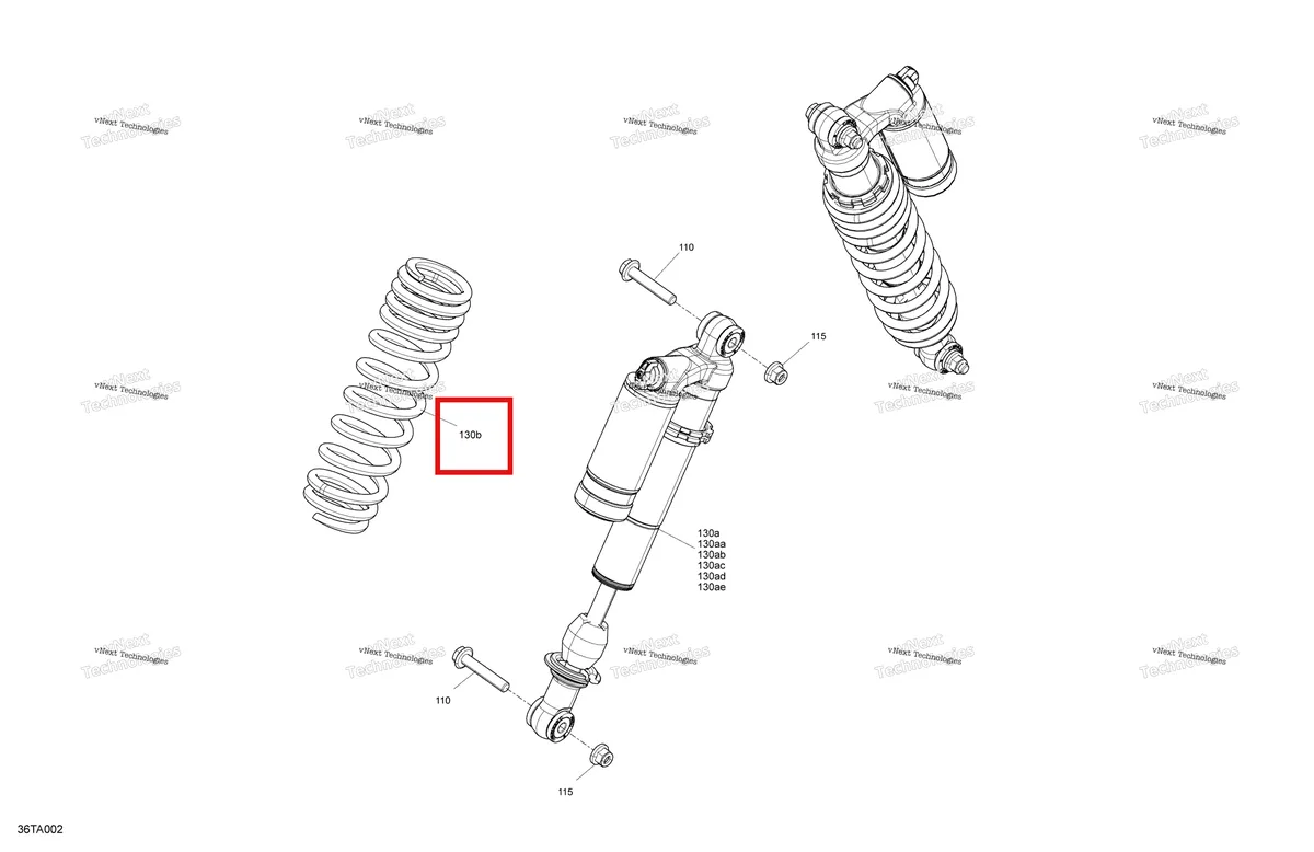 Деталь 706203864 на схеме узла 2021 Can-Am Renegade 1000R EFI - XMR Suspension - Front Shocks
