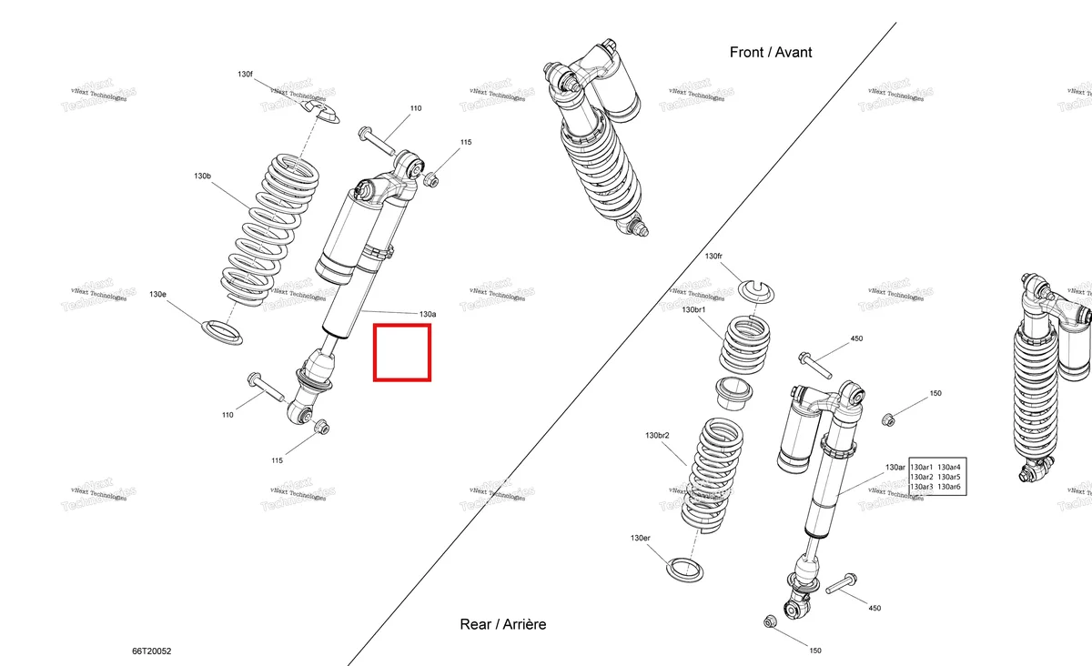 Деталь 706203866 на схеме узла 2020 Can-Am Outlander 1000R EFI - XMR Shocks - Xmr