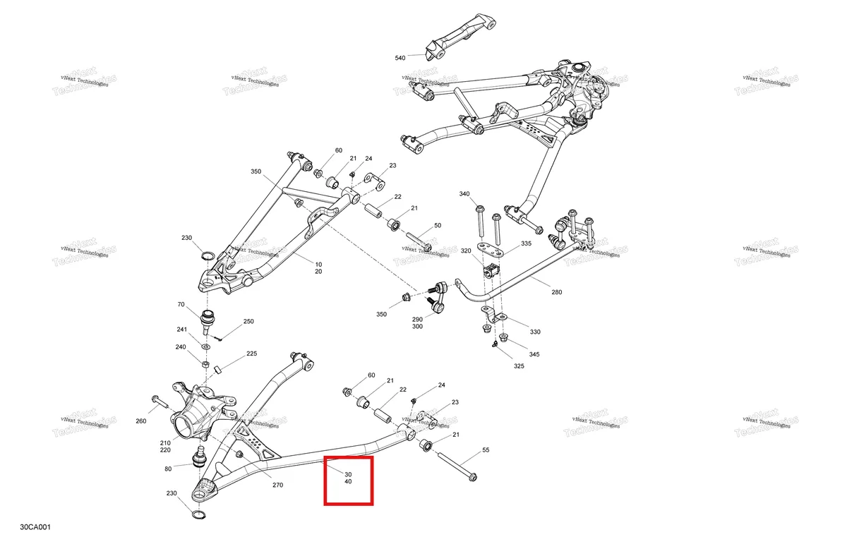 Деталь 706203941 на схеме узла 2021 Can-Am Maverick Turbo - XMR Suspension - Front