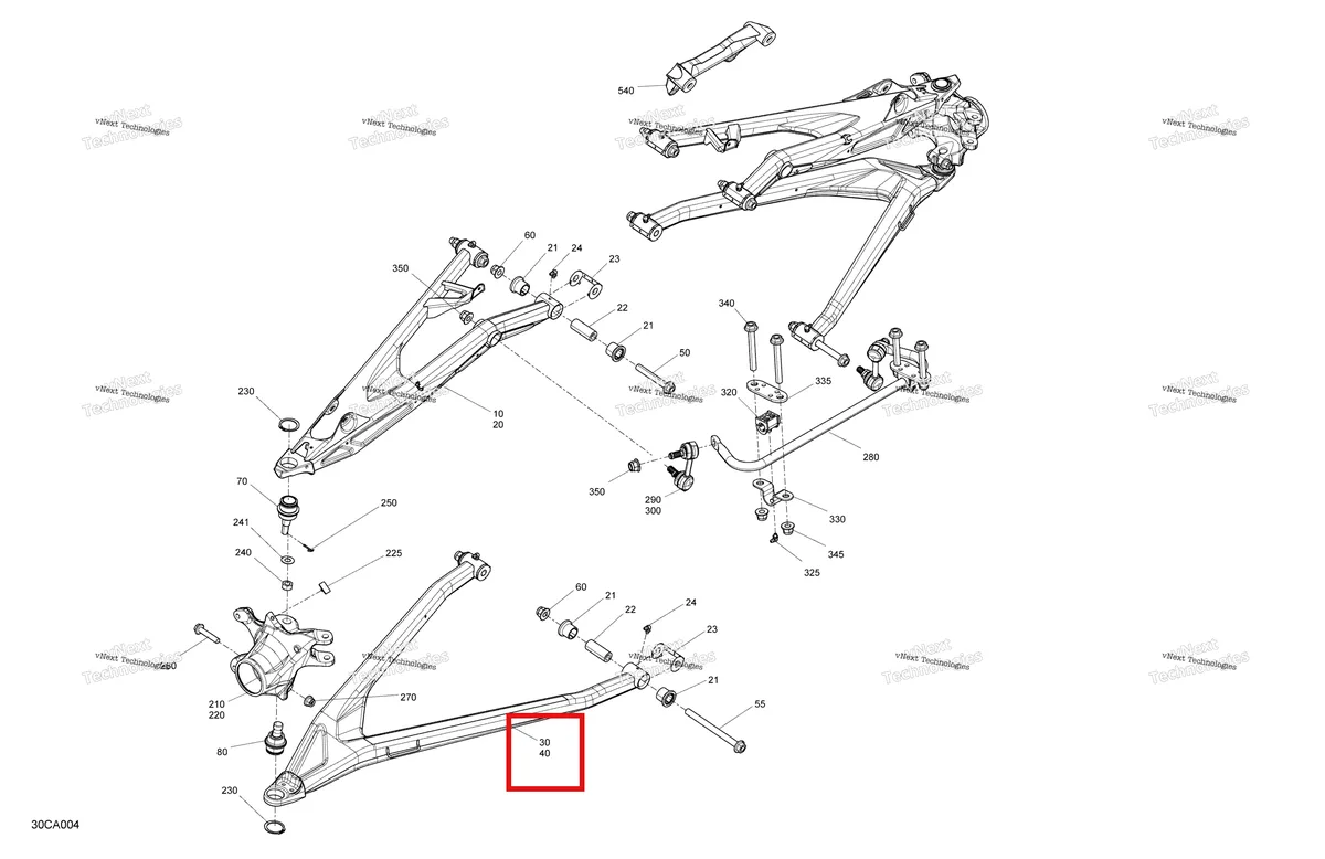 Деталь 706203943 на схеме узла 2021 Can-Am Maverick Turbo RR - XMR Suspension - Front