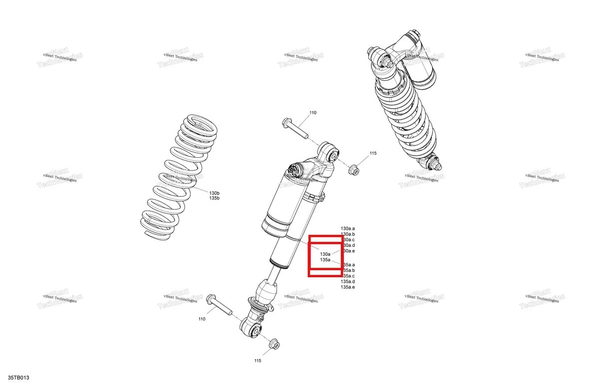 Деталь 706203977 на схеме узла 2022 Can-Am Renegade 850 EFI - XXC Suspension - Front Shocks