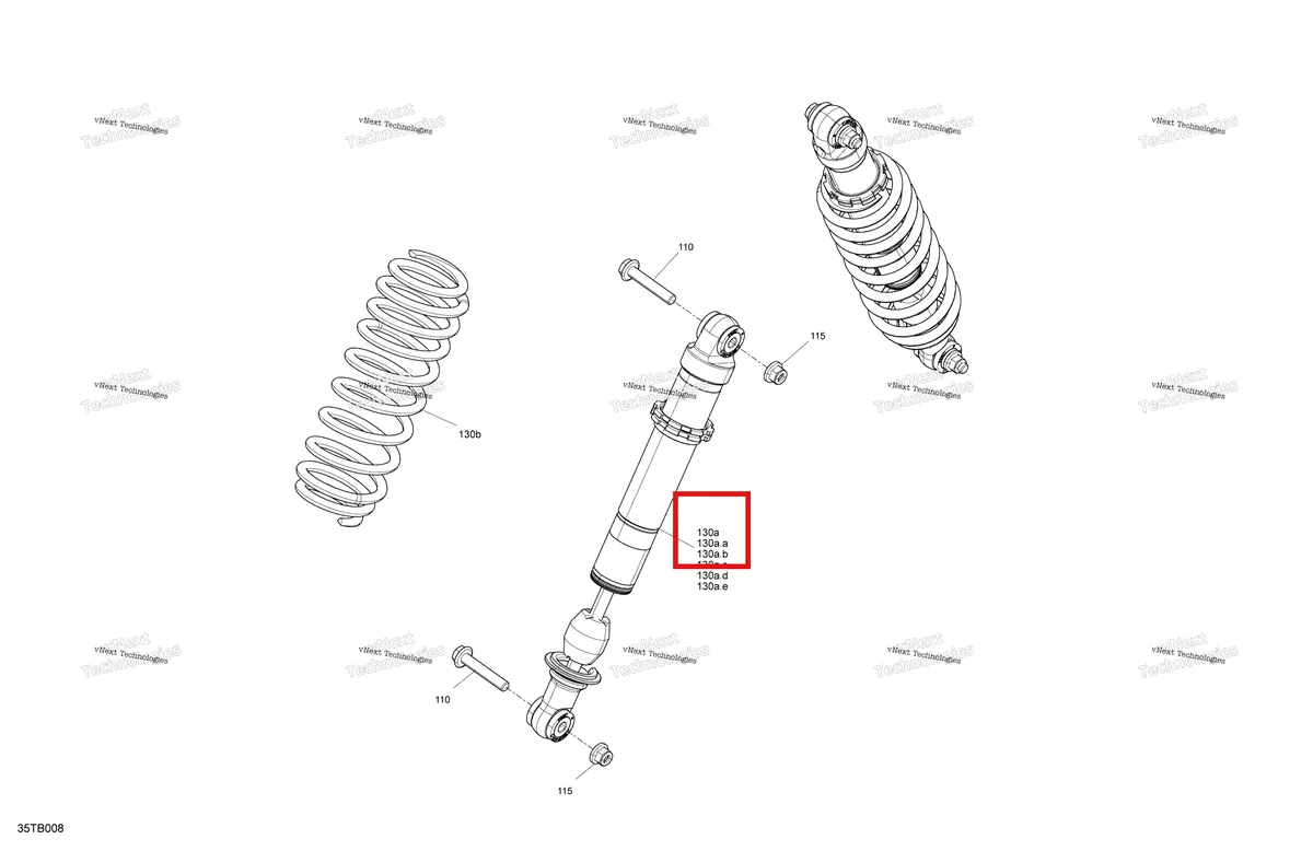 Деталь 706203979 на схеме узла 2022 Can-Am Renegade 850 EFI - STD Suspension - Front Shocks