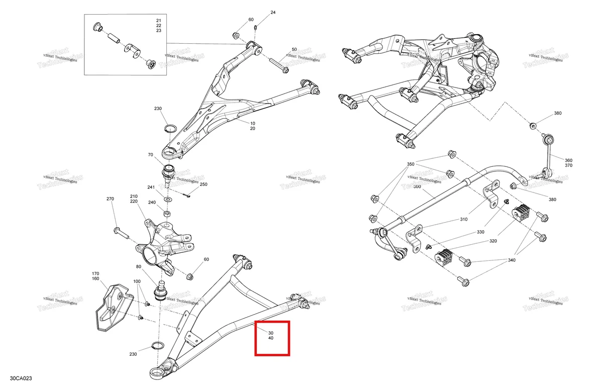 Деталь 706204008 на схеме узла 2021 Can-Am Traxter HD10 - XMR - CE Suspension - Front