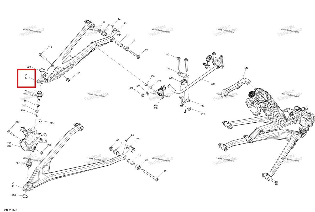 Деталь 706204099 на схеме узла 2020 Can-Am Maverick Turbo RR - XMR Front Suspension