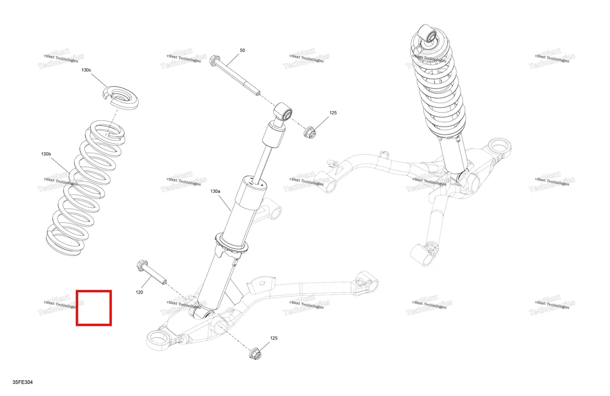 Деталь 706204244 на схеме узла 2025 Can-Am OUTLANDER - 4X4 - DPS - 1000R - 4DSA - Granite Grey Suspension - Front Shocks