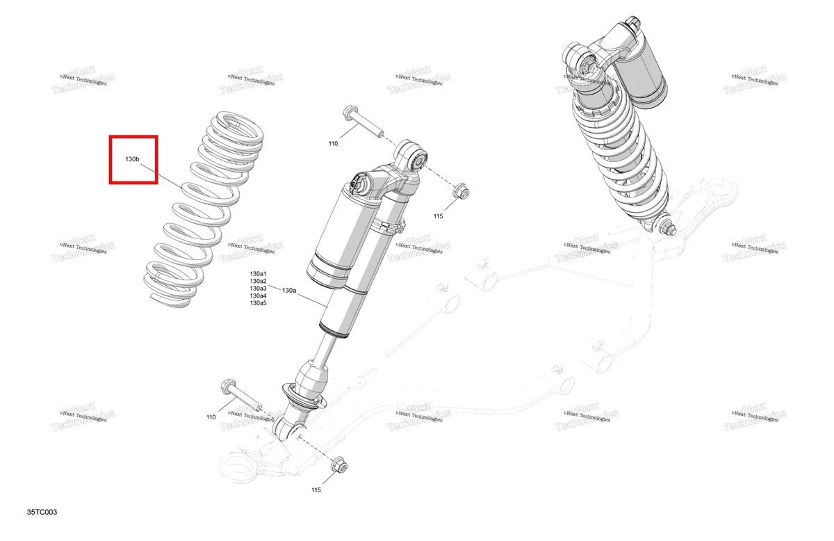 Деталь 706204266 на схеме узла 2023 Can-Am Renegade 1000R EFI - XMR Suspension - Front Shocks