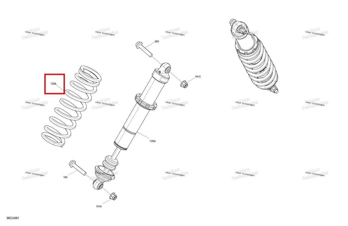 Деталь 706204287 на схеме узла 2021 Can-Am Maverick Sport 1000R - DPS Suspension - Front Shocks - Dps