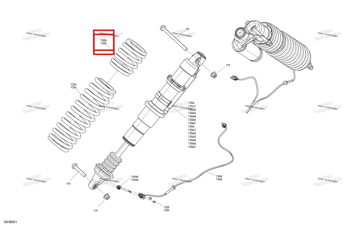 Деталь 706204318 на схеме узла 2022 Can-Am Maverick Turbo RR - XRS - CE Suspension - Front Shocks - With Smart-Shox