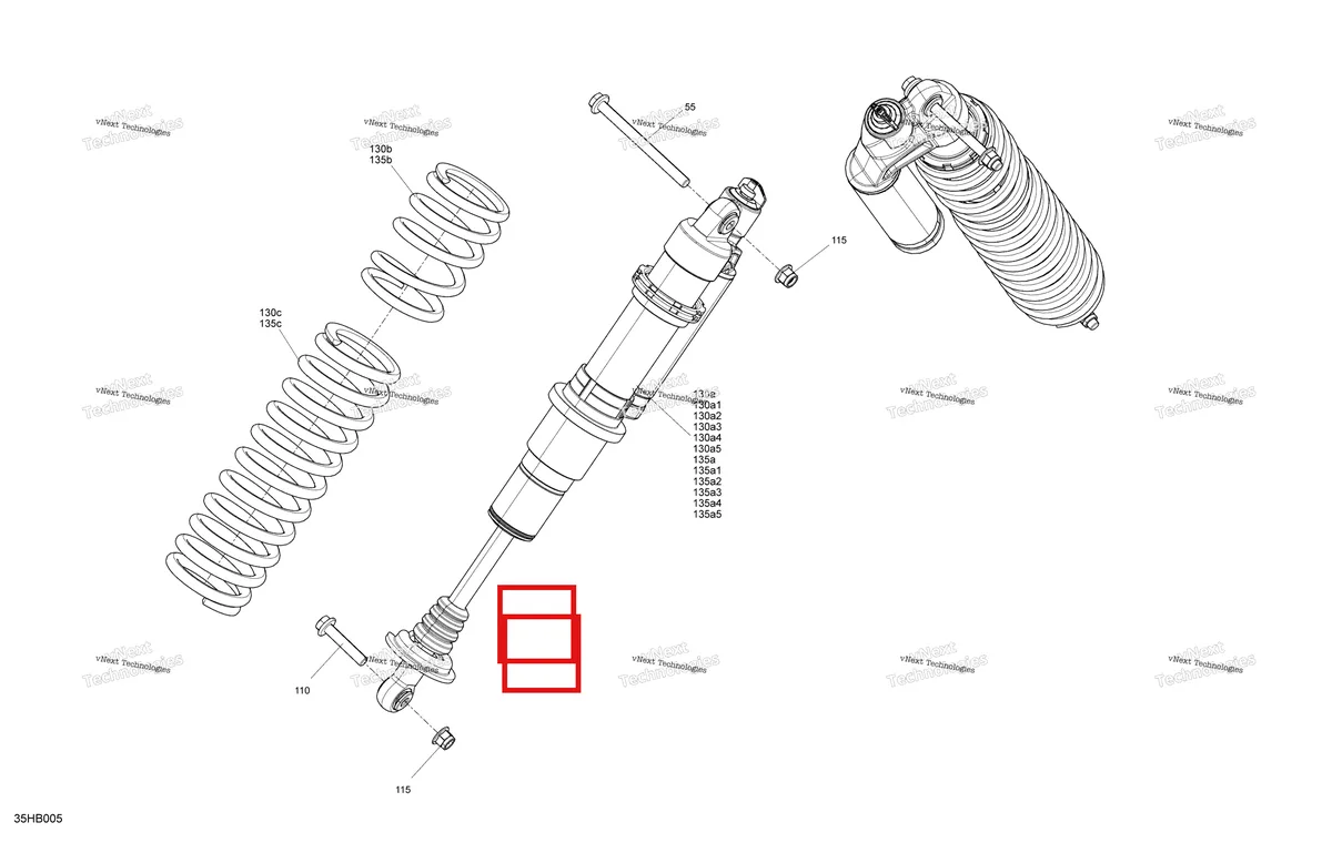 Деталь 706204324 на схеме узла 2022 Can-Am Maverick MAX Turbo - DS Suspension - Front Shocks