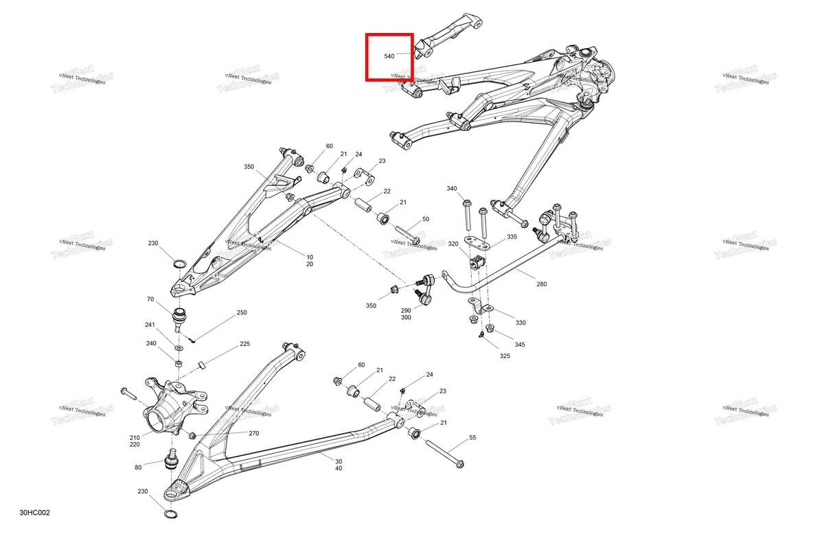 Деталь 706204350 на схеме узла 2023 Can-Am Maverick Turbo RR - XRS STD Suspension - Front Components